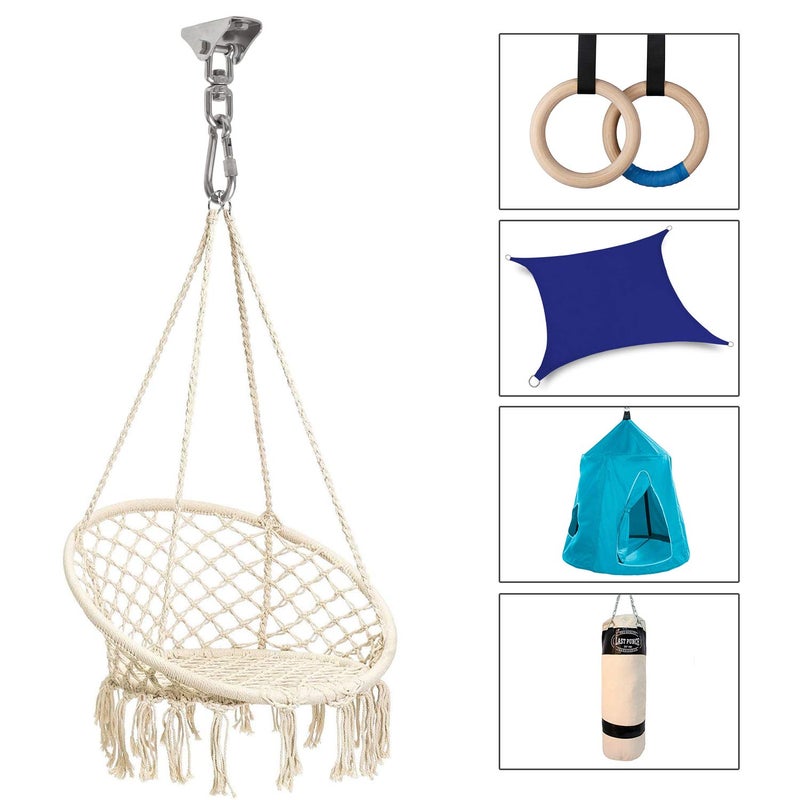 Vigorport Hammock Hanging Chair Hardware kit  1000LB Capacity Heavy Duty 360Rotate Swing Antirust Stainless Steel 304S Safety Lock Carabiner Hooks for Swing Set Chair Yoga Multiple Indoor Outdoor Gym Sandbag - Image 5